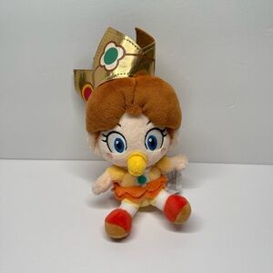 Nintendo Super Mario Bros All Star Baby Daisy 6" Stuffed Plush Toy Little Buddy